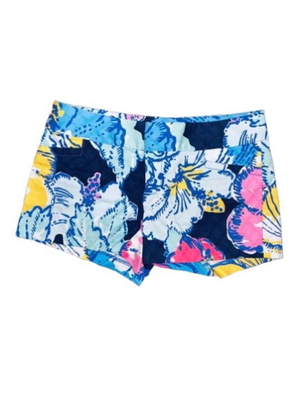 Lilly Pulitzer Blue, Pink & Yellow Floral Print Shorts